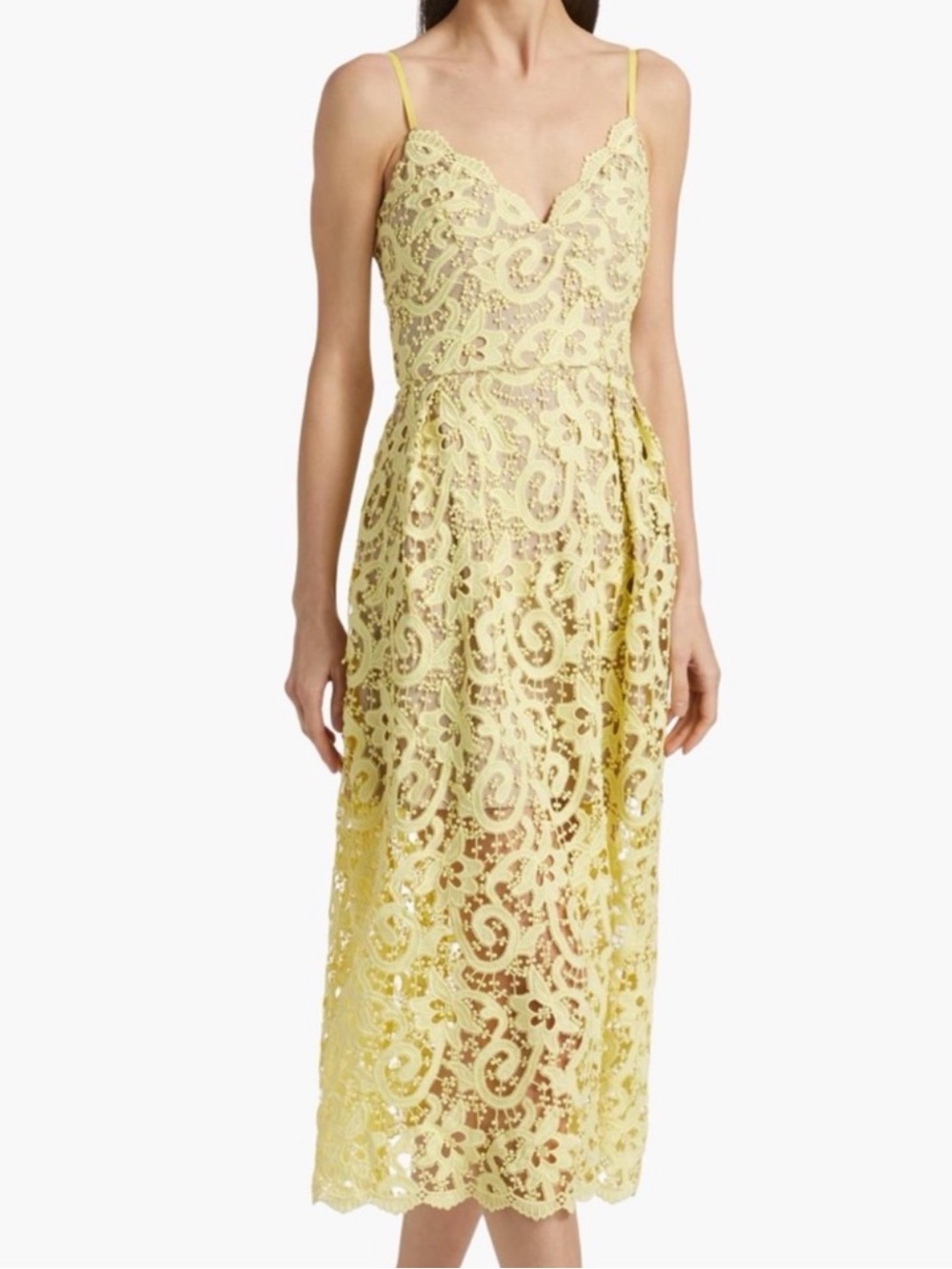 Milly Trois Lace Midi-Dress